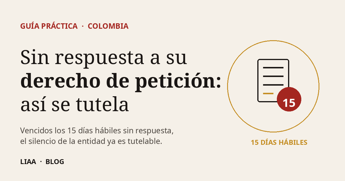 Sin respuesta a su derecho de petición: así se tutela